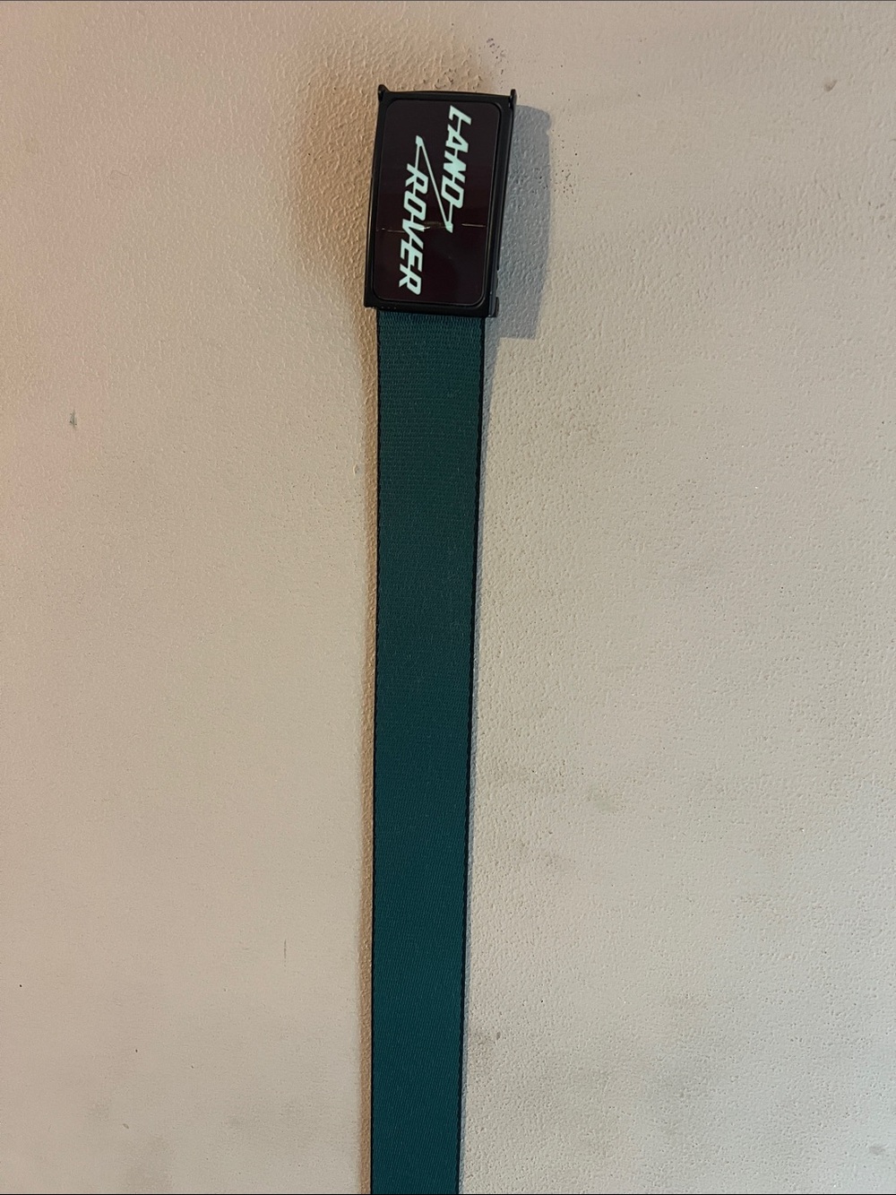 LAND ROVER CANVAS GREEN BELT 48IN LONG FITS 30-36IN WAIST